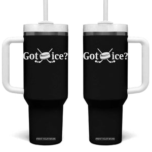 Got Ice Tumbler With Handle Funny Hockey Lover Gift TS12 One Size: 40 oz Black Print Your Wear