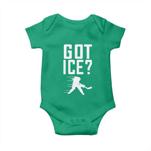 Got Ice Baby Onesie Funny Youth Ice Hockey Gift TS12 Irish Green Print Your Wear