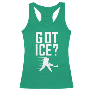 Got Ice Racerback Tank Top Funny Youth Ice Hockey Gift TS12 Irish Green Print Your Wear