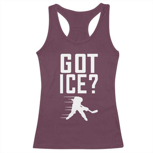 Got Ice Racerback Tank Top Funny Youth Ice Hockey Gift TS12 Maroon Print Your Wear