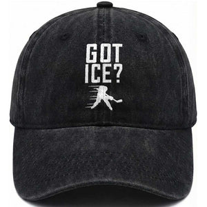 Got Ice Washed Cotton Baseball Cap Funny Youth Ice Hockey Gift TS12 Print Your Wear