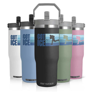 Got Ice Flip Straw Tumbler Ocean Blue Retro Ice Hockey Sport Lover Gift TS12 Print Your Wear