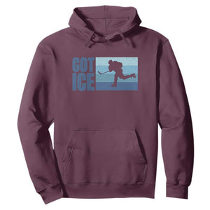 Got Ice Hoodie Ocean Blue Retro Ice Hockey Sport Lover Gift TS12 Maroon Print Your Wear
