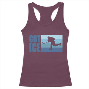 Got Ice Racerback Tank Top Ocean Blue Retro Ice Hockey Sport Lover Gift TS12 Maroon Print Your Wear