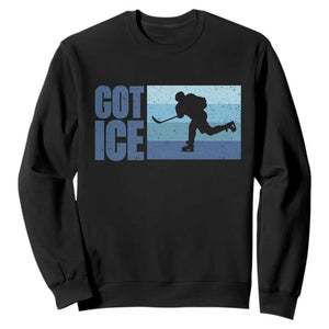 Got Ice Sweatshirt Ocean Blue Retro Ice Hockey Sport Lover Gift TS12 Black Print Your Wear