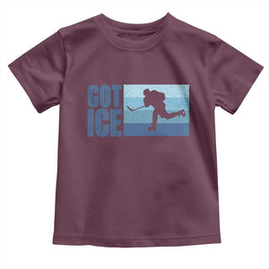 Got Ice Toddler T Shirt Ocean Blue Retro Ice Hockey Sport Lover Gift TS12 Maroon Print Your Wear
