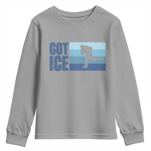 Got Ice Youth Sweatshirt Ocean Blue Retro Ice Hockey Sport Lover Gift TS12 Sport Gray Print Your Wear