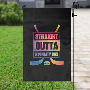 Straight Outta The Penalty Box Garden Flag Tie Dye Effect Hockey Player Gift TS12 Print Your Wear