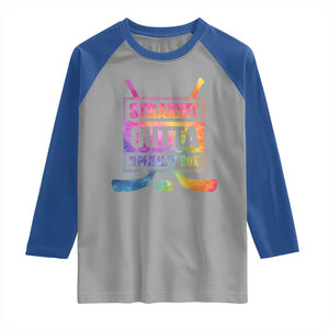 Straight Outta The Penalty Box Raglan Shirt Tie Dye Effect Hockey Player Gift TS12 Sport Gray Royal Print Your Wear