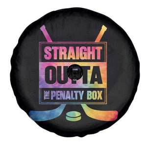 Straight Outta The Penalty Box Spare Tire Cover Tie Dye Effect Hockey Player Gift TS12 Print Your Wear
