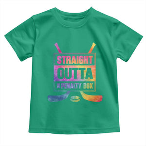 Straight Outta The Penalty Box Toddler T Shirt Tie Dye Effect Hockey Player Gift TS12 Irish Green Print Your Wear
