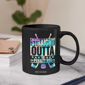 Straight Outta The Penalty Box Coffee Mug Iridescent Effect Hockey Player Gift TS12 Print Your Wear