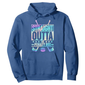 Straight Outta The Penalty Box Hoodie Iridescent Effect Hockey Player Gift TS12 Royal Blue Print Your Wear