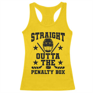 Straight Outta The Penalty Box Racerback Tank Top Funny Youth Ice Hockey Gift TS12 Daisy Print Your Wear