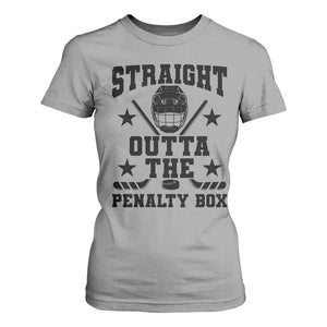 Straight Outta The Penalty Box T Shirt For Women Funny Youth Ice Hockey Gift TS12 Sport Gray Print Your Wear