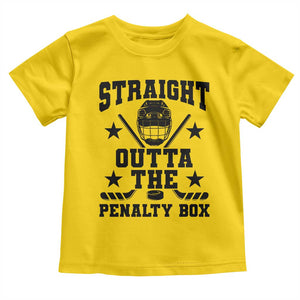 Straight Outta The Penalty Box Toddler T Shirt Funny Youth Ice Hockey Gift TS12 Daisy Print Your Wear