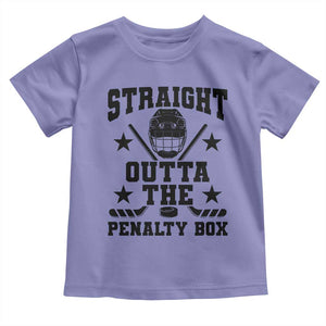 Straight Outta The Penalty Box Toddler T Shirt Funny Youth Ice Hockey Gift TS12 Violet Print Your Wear