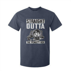 Straight Outta The Penalty Box T Shirt For Kid Funny Hockey Gift For Boys TS12 Navy Print Your Wear
