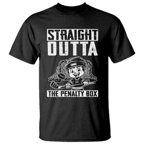 Straight Outta The Penalty Box T Shirt Funny Hockey Gift For Boys TS12 Black Print Your Wear