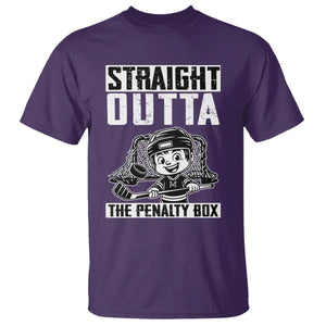 Straight Outta The Penalty Box T Shirt Funny Hockey Gift For Boys TS12 Purple Print Your Wear