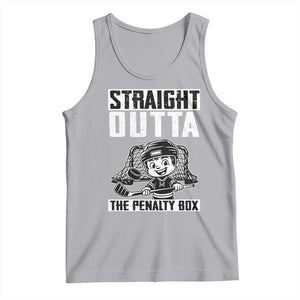 Straight Outta The Penalty Box Tank Top Funny Hockey Gift For Boys TS12 Athletic Heather Print Your Wear