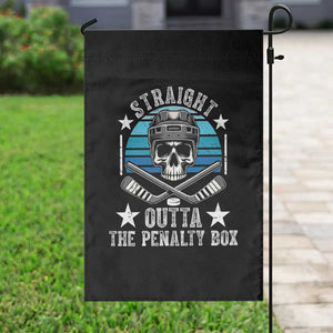 Straight Outta The Penalty Box Hockey Garden Flag Funny Skull Player Gift TS12 Print Your Wear