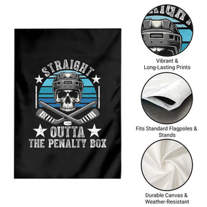 Straight Outta The Penalty Box Hockey Garden Flag Funny Skull Player Gift TS12 Print Your Wear