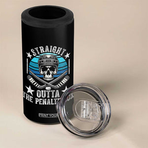 Straight Outta The Penalty Box Hockey 4 in 1 Can Cooler Tumbler Funny Skull Player Gift TS12 Print Your Wear