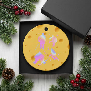 Iridescent Effect Hockey Players Retro Sport Lover Gift Ceramic Ornament TS12 1pc Yellow Cheese Print Your Wear