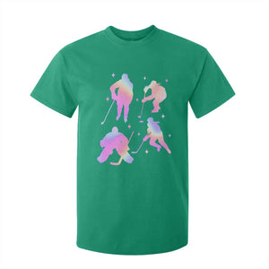 Iridescent Effect Hockey Players Retro Sport Lover Gift T Shirt For Kid TS12 Irish Green Print Your Wear
