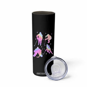 Iridescent Effect Hockey Players Retro Sport Lover Gift Skinny Tumbler TS12 Print Your Wear