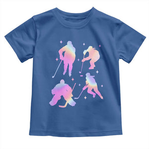 Iridescent Effect Hockey Players Retro Sport Lover Gift Toddler T Shirt TS12 Royal Blue Print Your Wear
