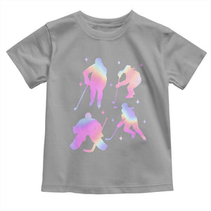 Iridescent Effect Hockey Players Retro Sport Lover Gift Toddler T Shirt TS12 Sport Gray Print Your Wear