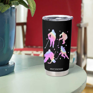 Iridescent Effect Hockey Players Retro Sport Lover Gift Tumbler Cup TS12 Print Your Wear