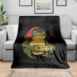 Funny Frog Bob Haircut Gamer Meme Throw Blanket Game Lover TS12 Print Your Wear