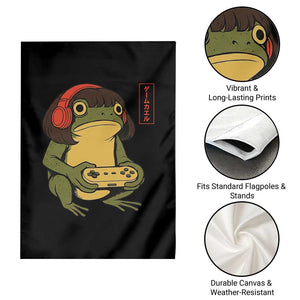 Funny Frog Bob Haircut Gamer Meme Garden Flag Game Lover TS12 Print Your Wear