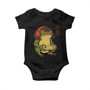 Funny Frog Bob Haircut Gamer Meme Baby Onesie Game Lover TS12 Black Print Your Wear