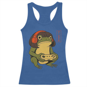 Funny Frog Bob Haircut Gamer Meme Racerback Tank Top Game Lover TS12 Royal Blue Print Your Wear