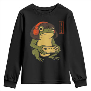 Funny Frog Bob Haircut Gamer Meme Youth Sweatshirt Game Lover TS12 Black Print Your Wear