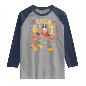 Funny Marcus The Worm Six Seven Meme Raglan Shirt Lunar New Year 2026 Gift TS12 Sport Gray Navy Print Your Wear