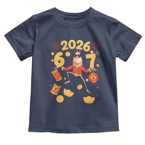Funny Marcus The Worm Six Seven Meme Toddler T Shirt Lunar New Year 2026 Gift TS12 Navy Print Your Wear