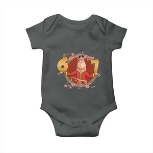 Funny Marcus The Worm Six Seven Lunar New Year Meme Baby Onesie TS12 Dark Heather Print Your Wear