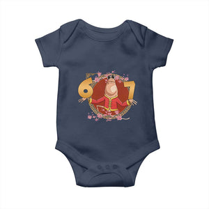 Funny Marcus The Worm Six Seven Lunar New Year Meme Baby Onesie TS12 Navy Print Your Wear