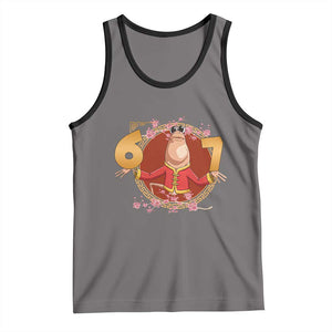Funny Marcus The Worm Six Seven Lunar New Year Meme Tank Top TS12 Deep Heather Black Print Your Wear