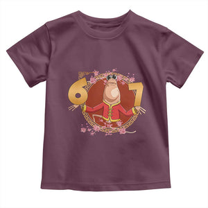 Funny Marcus The Worm Six Seven Lunar New Year Meme Toddler T Shirt TS12 Maroon Print Your Wear