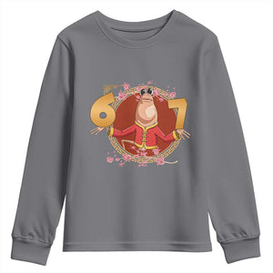 Funny Marcus The Worm Six Seven Lunar New Year Meme Youth Sweatshirt TS12 Charcoal Print Your Wear