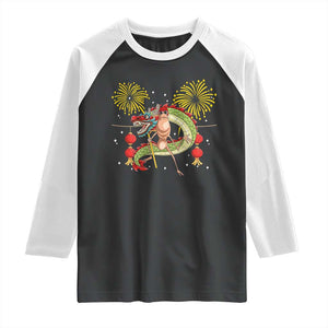 Funny Marcus The Worm Meme Raglan Shirt Viral Lunar New Year TS12 Black White Print Your Wear