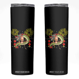 Funny Marcus The Worm Meme Skinny Tumbler Viral Lunar New Year TS12 Black Print Your Wear
