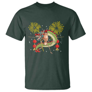 Funny Marcus The Worm Meme T Shirt Viral Lunar New Year TS12 Dark Forest Green Print Your Wear