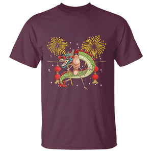 Funny Marcus The Worm Meme T Shirt Viral Lunar New Year TS12 Maroon Print Your Wear